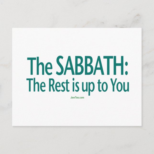 Sabbath The Rest Is Up To You Postcard (Front)