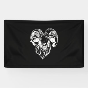 Sabbatic Baphomet Goat Evil Satanic Banner