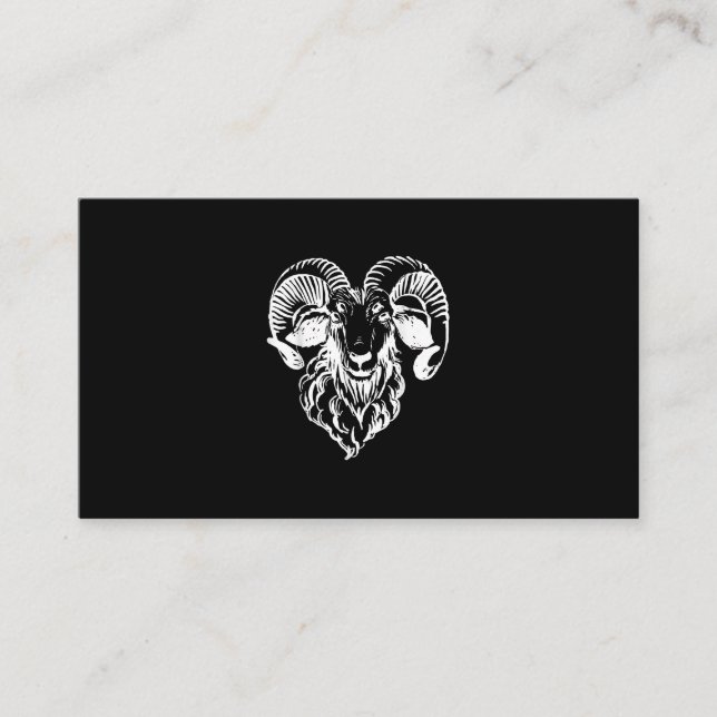 Sabbatic Baphomet Goat Evil Satanic Enclosure Card (Front)