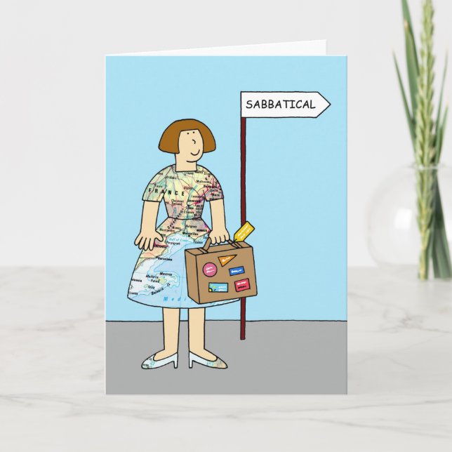 Sabbatical Best Wishes for Female Card (Front)