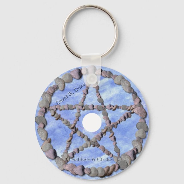 sabbets Disc Label Keychain (Front)