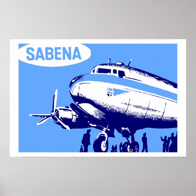 Sabena Airlines retro vector art Poster (Front)