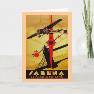Sabena Art Deco Compass Card