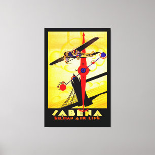 Sabena Art Deco Compass - XL Canvas Print