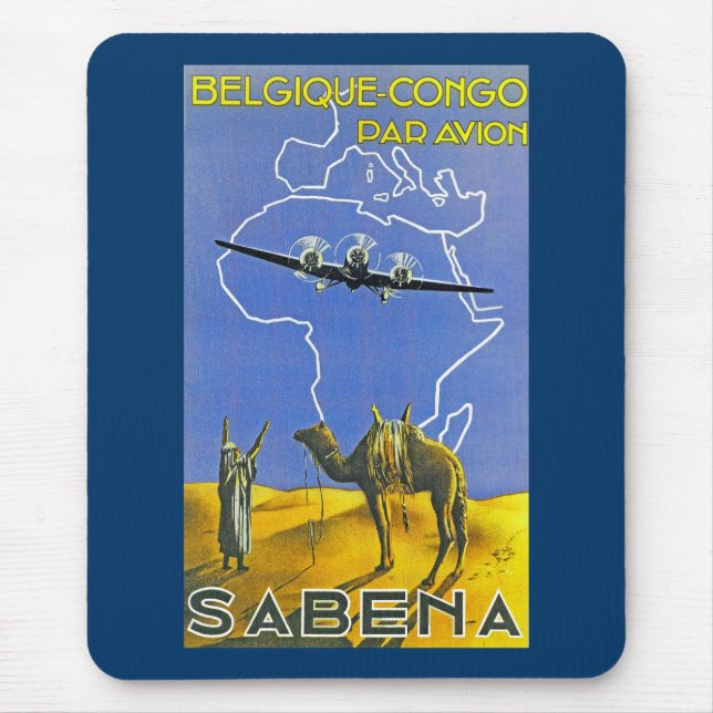 Sabena ~ Belgique Congo Mouse Pad (Front)