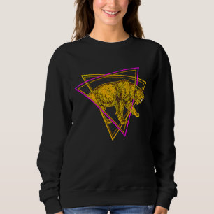 Saber Toothed Tiger Cat Extinct Prehistoric Animal Sweatshirt