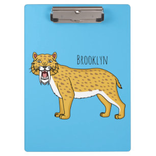 Saber-toothed tiger illustration clipboard