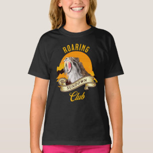 Sabertooth Tiger Retro Sunset Adventure Club T-Shirt