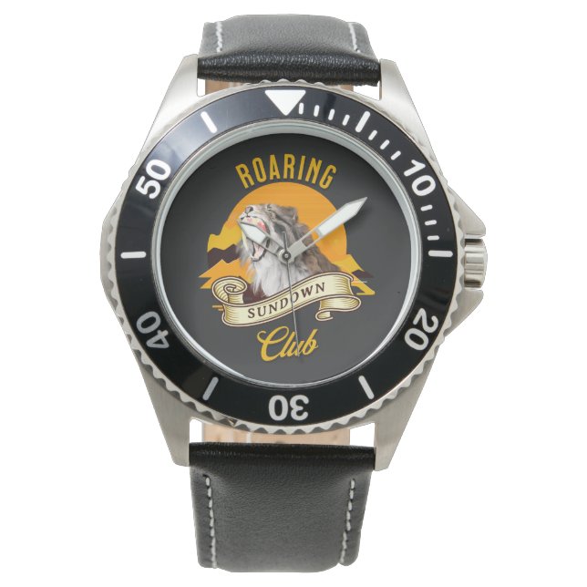 Sabertooth Tiger Retro Sunset Adventure Club Watch (Front)