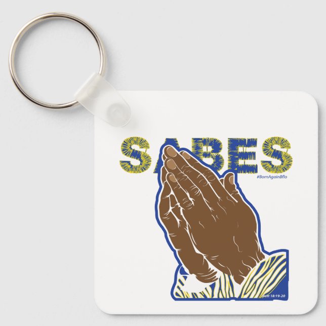 SABES Fan Black History fan Hands Month Keychain (Front)