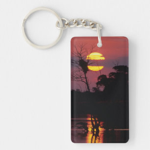 Sabi River At Sunset, Kruger National Park Keychain