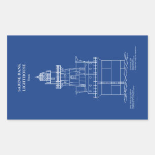 Sabine Bank Lighthouse - Texas – AD Sticker