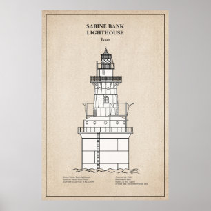 Sabine Bank Lighthouse - Texas - SBD Poster