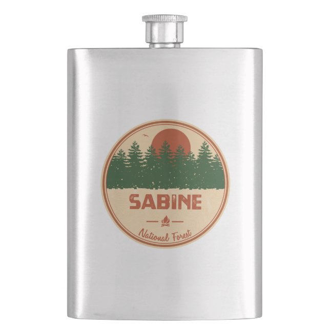 Sabine National Forest Hip Flask (Front)