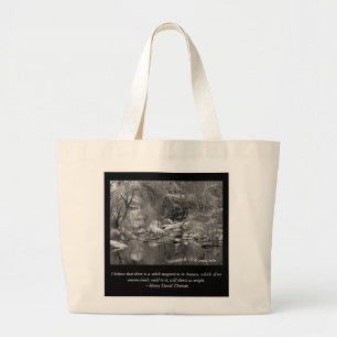 Sabino Canyon Creek - Thoreau quote Tote Bag