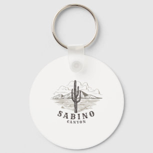 Sabino Canyon Tucson Arizona Cactus Hiking Outdoor Keychain
