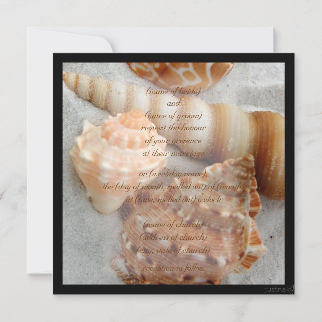 sable blanc de coquillage ii Invitation (Devant)