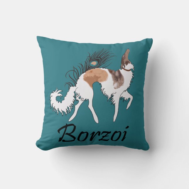 Sable Borzoi Pillow (Front)