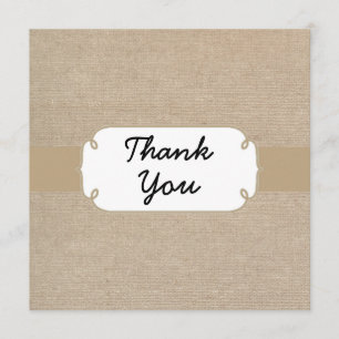 Sable Brown rustique et carte de remerciements