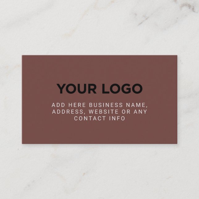 Sable Brown | Simple Company Logo Business Card (Front)