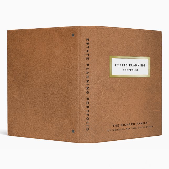 Sable Brown Theme Estate Planning Portfolio Binder (Background)