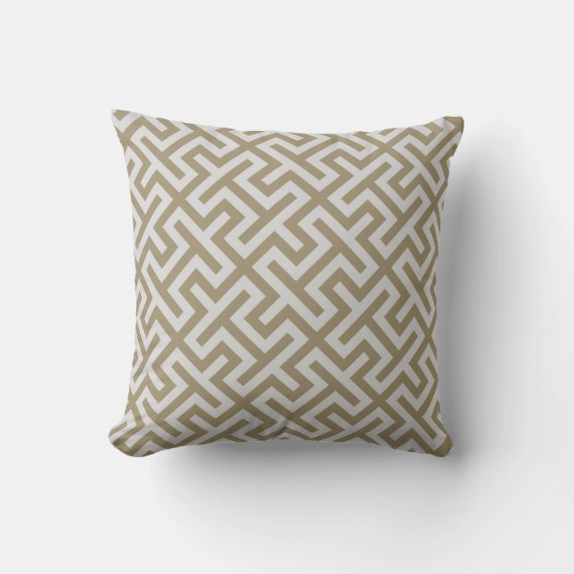 Sable chic moderne et coussin géométrique beige (Recto)