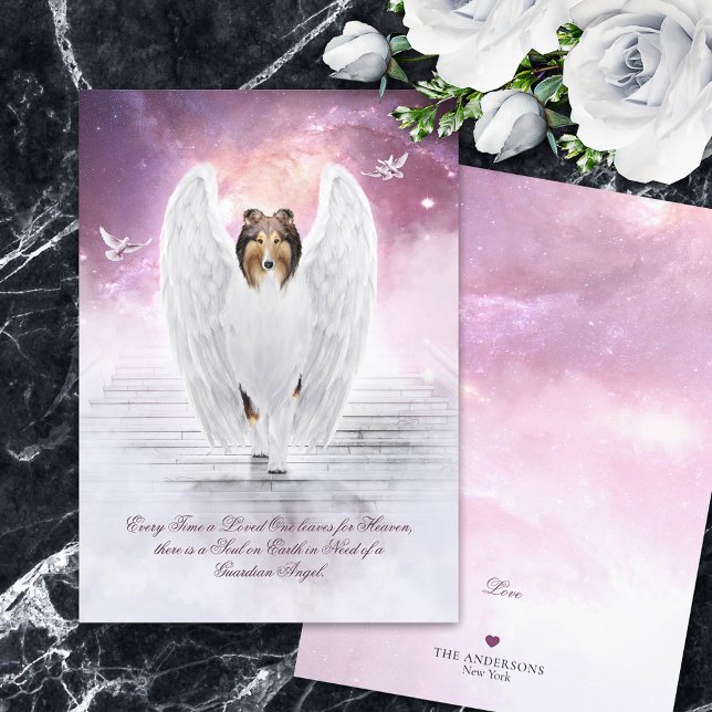 Sable Collie Angel Heaven - Pet Loss Carte de Symp (Créateur téléchargé)