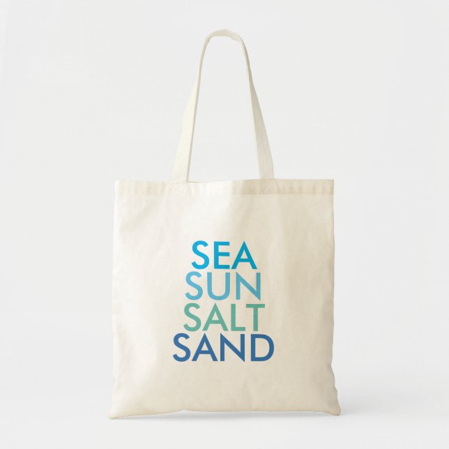 Sable de sel de mer | Beach Fourre-tout | Sac de p (Devant)