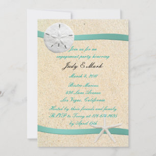 Sable Dollar Beach Mariage Engagement Invitation