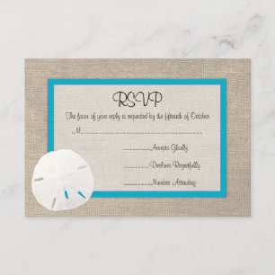 Sable Dollar Beach Wedding Carte RSVP Malibu