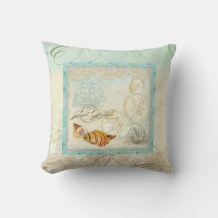 Sable Dollar Shell Coastal Beach Coussin de décora