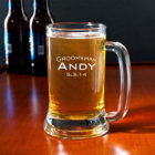 Sable Etched 16 oz Groomsman Beer Mug