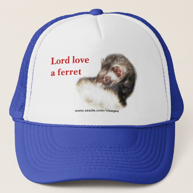 Sable Ferret Picture Trucker Hat (Front)