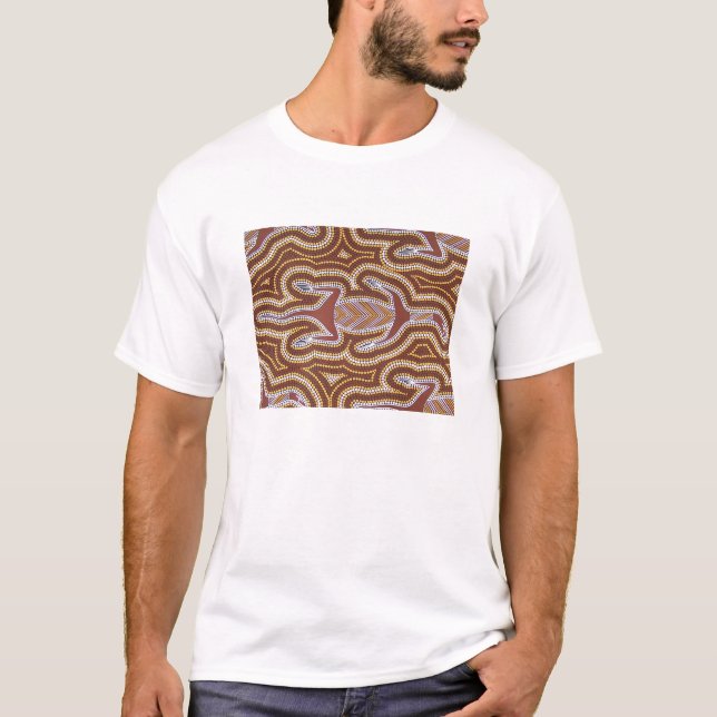 Sable Goanna par le T-shirt de tribu d'Evans Kooma (Devant)