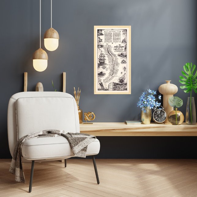 Sable Island Atlantic Graveyard Treasure Map Print (Sable Island Atlantic Graveyard Map print)