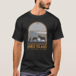 Sable Island National Park Reserve Canada Vintage T-Shirt<br><div class="desc">Sable Island National Park Reserve vector art design. The Park is a remote barrier sandbar home to wild horses,  a large grey seal colony,  plus multiple offshore wrecks.</div>