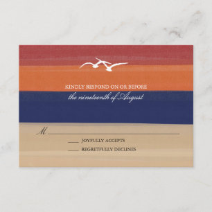 Sable, mer et mouettes   Mariage Peint Océan RSVP