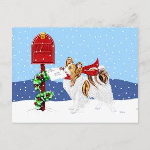 Sable Papillon Christmas Mail Holiday Postcard