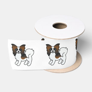 Sable Papillon Cute Cartoon Dog Satin Ribbon