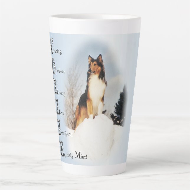 Sable Rough Collie Cadeaux Mug à café à deux tons (Devant)