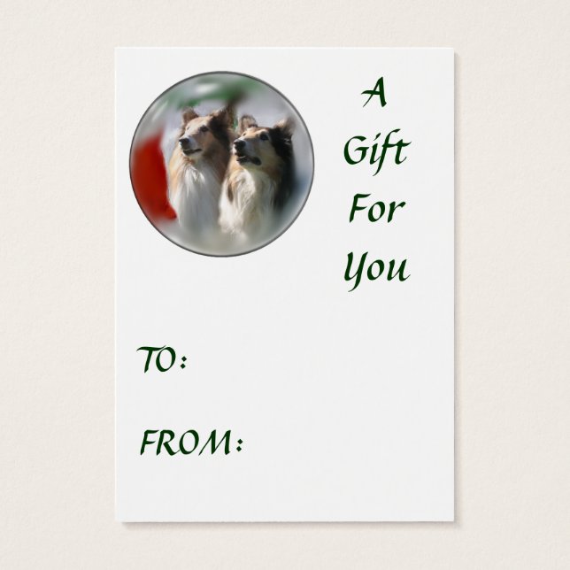 Sable Rough Collie Christmas Gifts (Back)