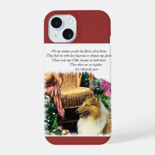 Sable Rough Collie Where Love Grows iPhone 15 Case