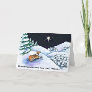 Sable sheepdog Christmas card