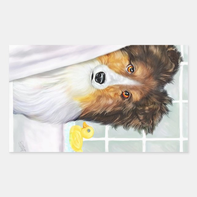 Sable Sheltie Bath Sticker (Front)