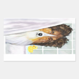 Sable Sheltie Bath Sticker