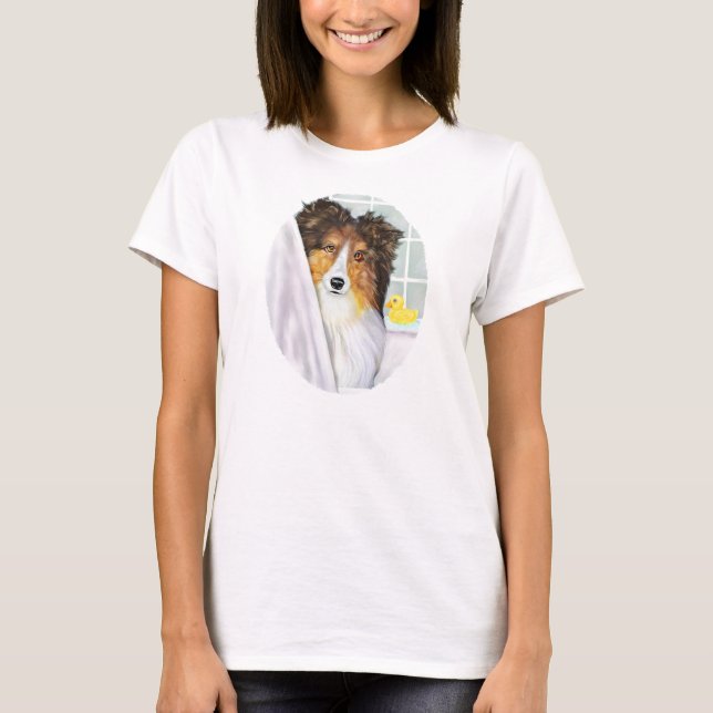 Sable Sheltie Bath T-Shirt (Front)