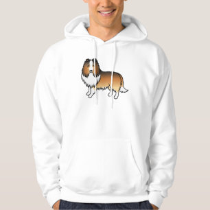 Sable Shetland Sheepdog Sheltie Cartoon Dog Hoodie