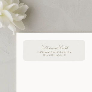 Sable Taupe Calligraphie Minimaliste Mariage