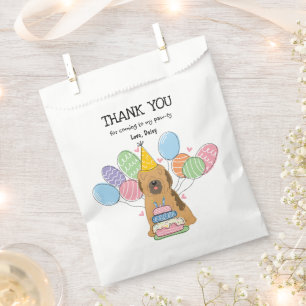 Sable Tibetan Terrier Birthday Thank You Favour Ba Bag
