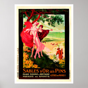 Sables D'Or Les Pins ~ France Affiches De Voyage